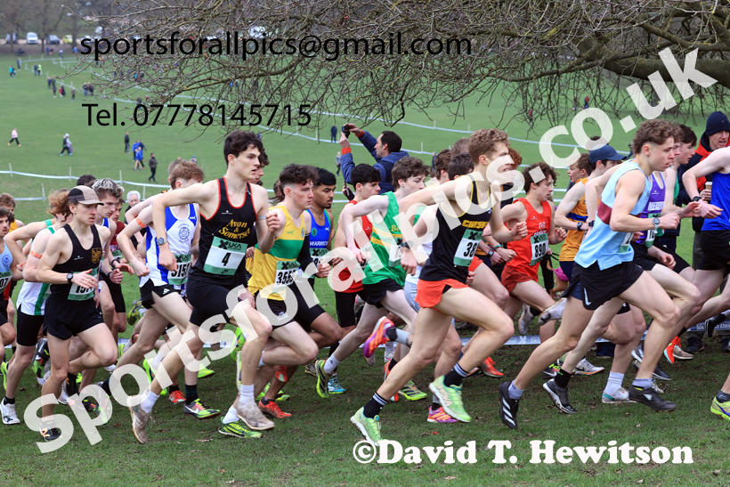 Mens Under-20s 2026 UK CAU Inter Counties Cross Country, Wollaton Park, Nottingham. Photo: David T. Hewitson/Sports for All Pics